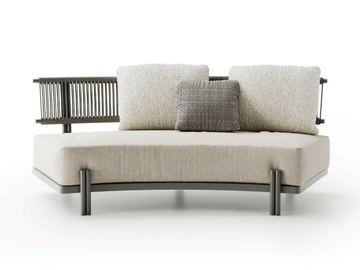 LOTO CENTRAL MODULE - 2 seater curved fabric garden sofa by Atmosphera