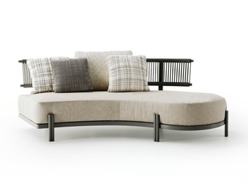 LOTO LEFT MODULE - 2 seater curved fabric garden sofa by Atmosphera