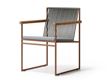 PIPE - Teak garden chair with armrests by Atmosphera