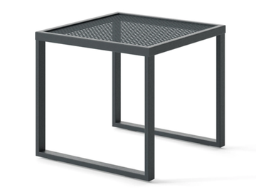 QUBIK - Square low powder coated aluminium garden side table by Atmosphera