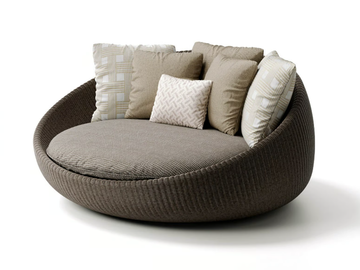TWIGA - 2 seater curved polyethylene garden sofa by Atmosphera