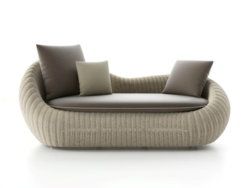 TWIGA - 2 seater polyethylene garden sofa by Atmosphera