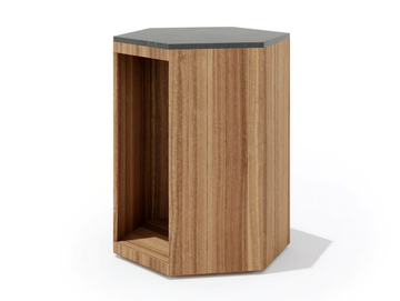 ZETA - Teak garden side table with storage space by Atmosphera