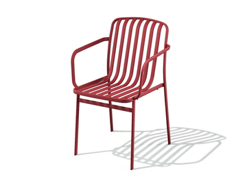 KANO - Stackable steel garden chair with armrests by BABEL D