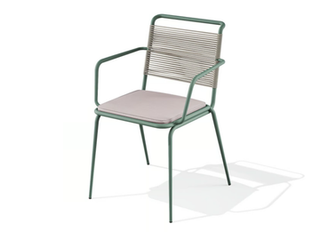 KISSI - Powder coated steel chair with integrated cushion by BABEL D