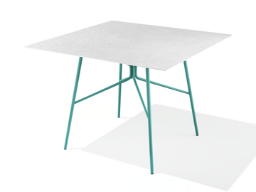KISSI - Powder coated steel table with HPL top by BABEL D