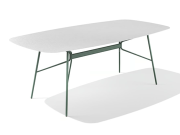 KISSI - Powder coated steel table with HPL top by BABEL D