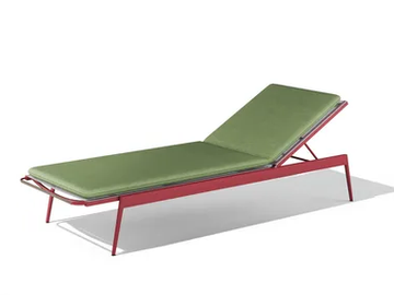 KISSI - Recliner powder coated aluminium sun lounger by BABEL D