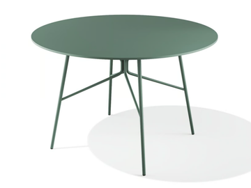 KISSI - Round powder coated steel table by BABEL D