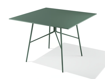 KISSI - Square powder coated steel table by BABEL D