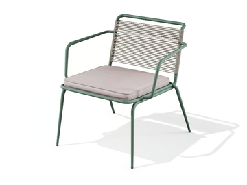 KISSI - Steel easy chair with integrated cushion by BABEL D