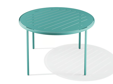 MELIK - Round powder coated steel table by BABEL D