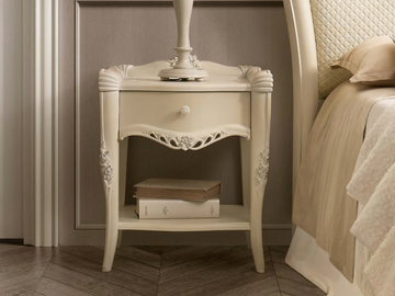 BOBOLI - Rectangular wooden bedside table with drawers by Barnini Oseo