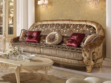 DAVID - 3 seater fabric sofa by Barnini Oseo