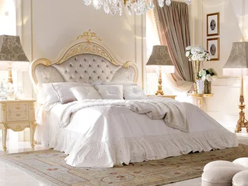 DAVID - Double bed with tufted headboard by Barnini Oseo