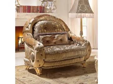 DAVID - Upholstered fabric armchair with armrests by Barnini Oseo