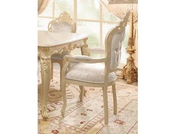 DAVID - Upholstered fabric chair with armrests by Barnini Oseo