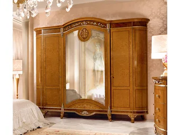 DIAMANTE - Mirrored wood veneer wardrobe by Barnini Oseo