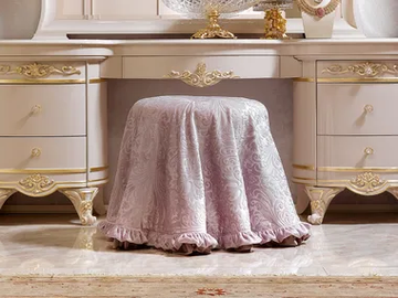 DIAMANTE - Upholstered round fabric pouf by Barnini Oseo