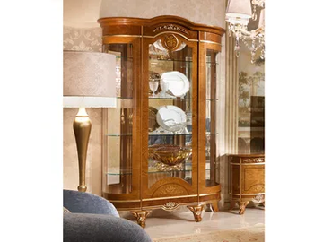 DIAMANTE - Wood veneer display cabinet by Barnini Oseo