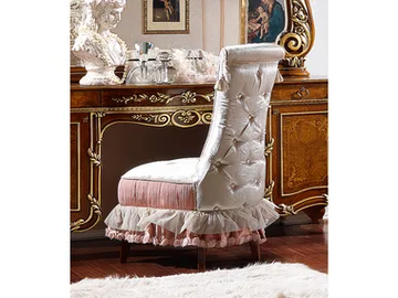 FIRENZE - Tufted upholstered fabric armchair by Barnini Oseo