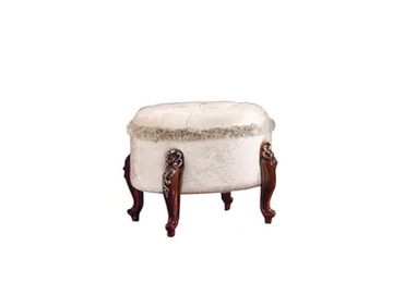 PRESTIGE PLUS - Upholstered oval fabric pouf by Barnini Oseo