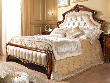 REGGENZA - Fabric double bed with tufted headboard by Barnini Oseo
