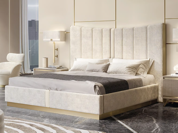 ROBERTO BARNINI - Fabric double bed by Barnini Oseo