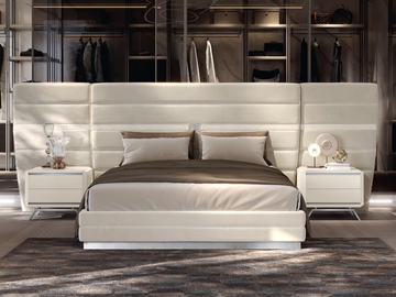 ROBERTO BARNINI - Fabric double bed by Barnini Oseo