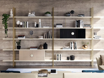 ROBERTO BARNINI - Open sectional honeycomb bookcase by Barnini Oseo