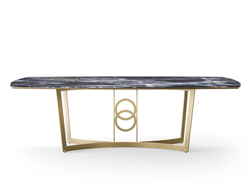 ROBERTO BARNINI - Rectangular metal table by Barnini Oseo