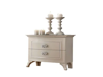 SOGNI D'AMORE - Rectangular wooden bedside table with drawers by Barnini Oseo