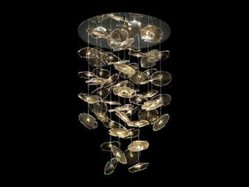 EXAGON - Venetian crystal pendant lamp by Barovier&Toso
