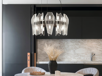 PUNK - Venetian crystal pendant lamp by Barovier&Toso