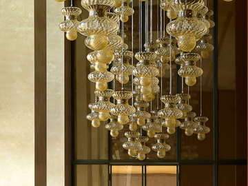 SPINN - Venetian crystal pendant lamp by Barovier&Toso