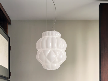 VALLONNÉ OPALE - Venetian crystal pendant lamp by Barovier&Toso