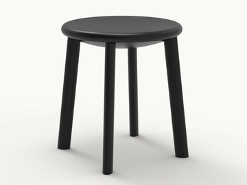 BOWL - Low oak stool by BassamFellows