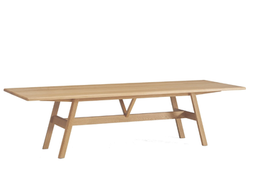 KANT - Rectangular solid wood dining table by BassamFellows
