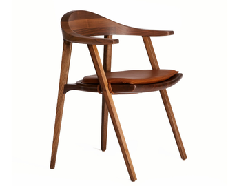 MANTIS - Solid wood chair with armrests by BassamFellows
