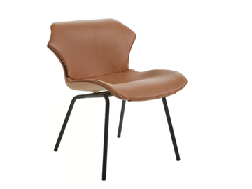 PETAL - Upholstered leather easy chair by BassamFellows