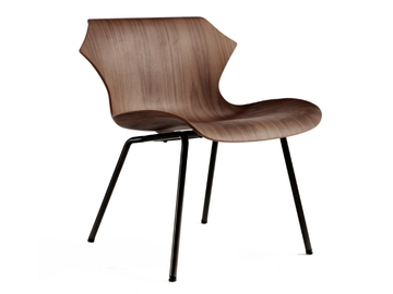 PETAL - Wood and steel lounge chair by BassamFellows