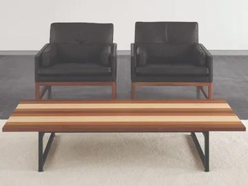 STRIPE - Rectangular solid wood coffee table by BassamFellows