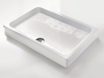 DEVON - Anti-slip rectangular ceramic shower tray by BATH&BATH