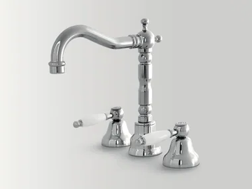 DOVER - 3 hole countertop washbasin tap with adjustable spout by BATH&BATH
