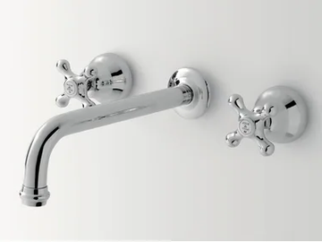 DOVER - 3 hole wall-mounted washbasin tap by BATH&BATH