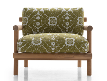 AYANA - Fabric garden armchair with armrests by B&B Italia Outdoor