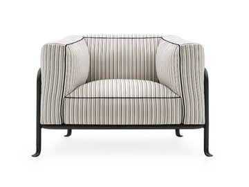 BOREA - Fabric garden armchair with armrests by B&B Italia Outdoor