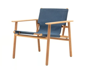 CORDOBA OUTDOOR - Garden armchair in solid wood and fabric by B&B Italia Outdoor