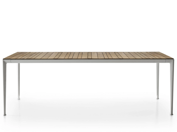 MIRTO OUTDOOR - Rectangular iroko garden table by B&B Italia Outdoor
