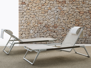 MIRTO OUTDOOR - Stackable Recliner Batyline® sun lounger by B&B Italia Outdoor
